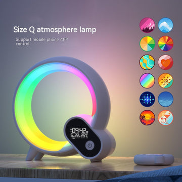 Creative Q Light Sunrise Alarm Clock with Bluetooth Audio and Colorful Display