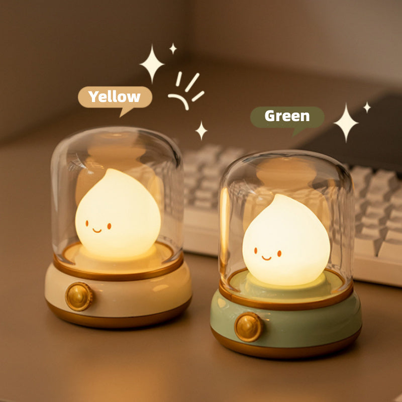 Retro Mini LED Night Lamp: USB Rechargeable Portable Table Lamp