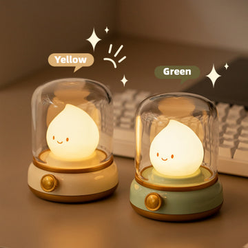 Retro Mini LED Night Lamp: USB Rechargeable Portable Table Lamp
